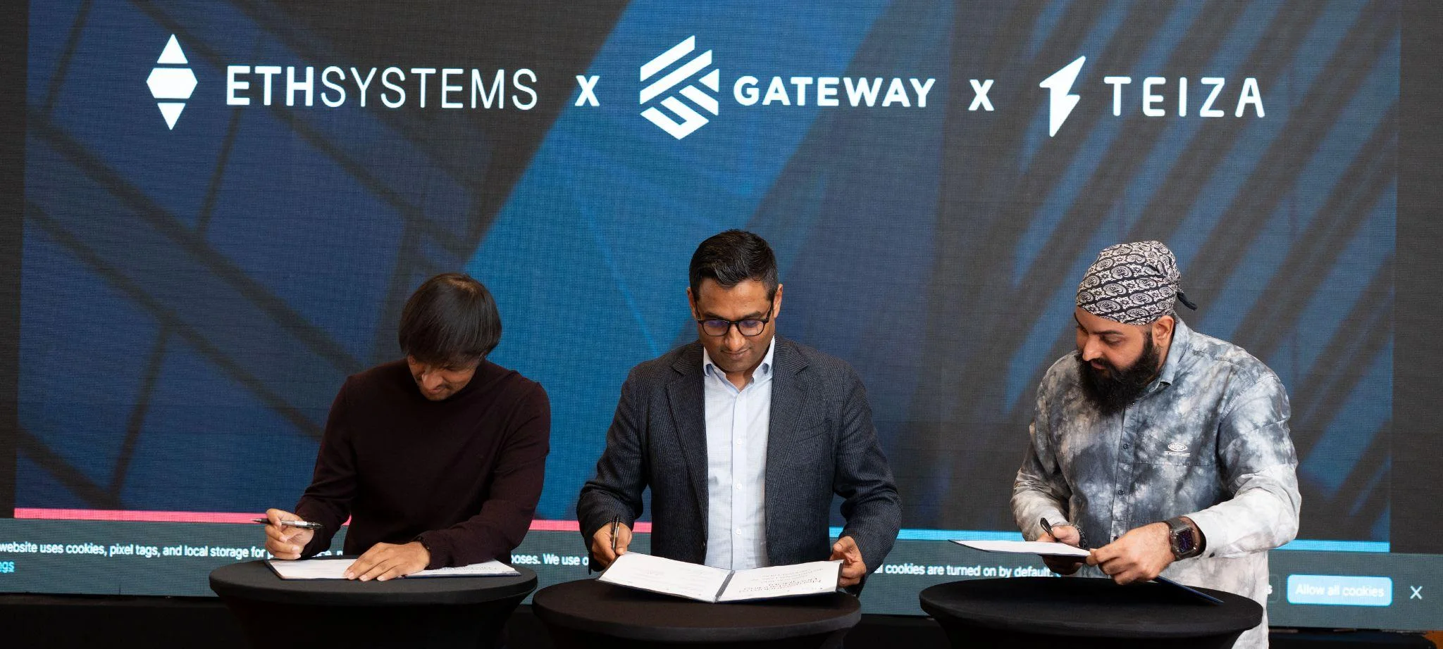 The EthSystems, Gateway and TEIZA MoU signing at EVM Institutional Day in Kuala Lumpur